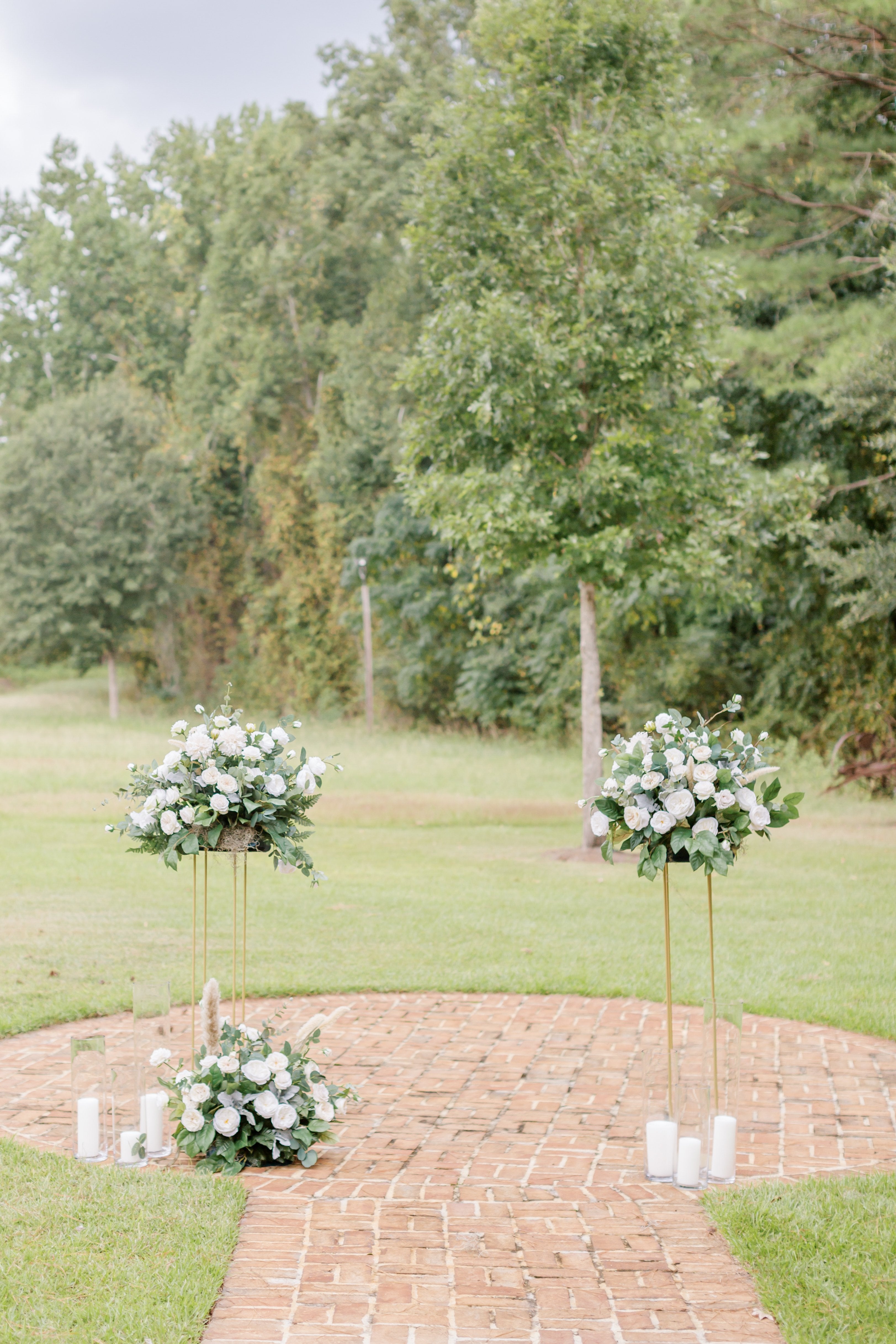 Focal Point Centerpieces with Stands 29.5" (Set of 2)
