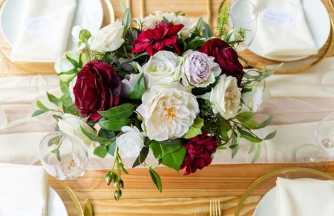 Tuscany Burgundy Centerpiece (SAMPLE)